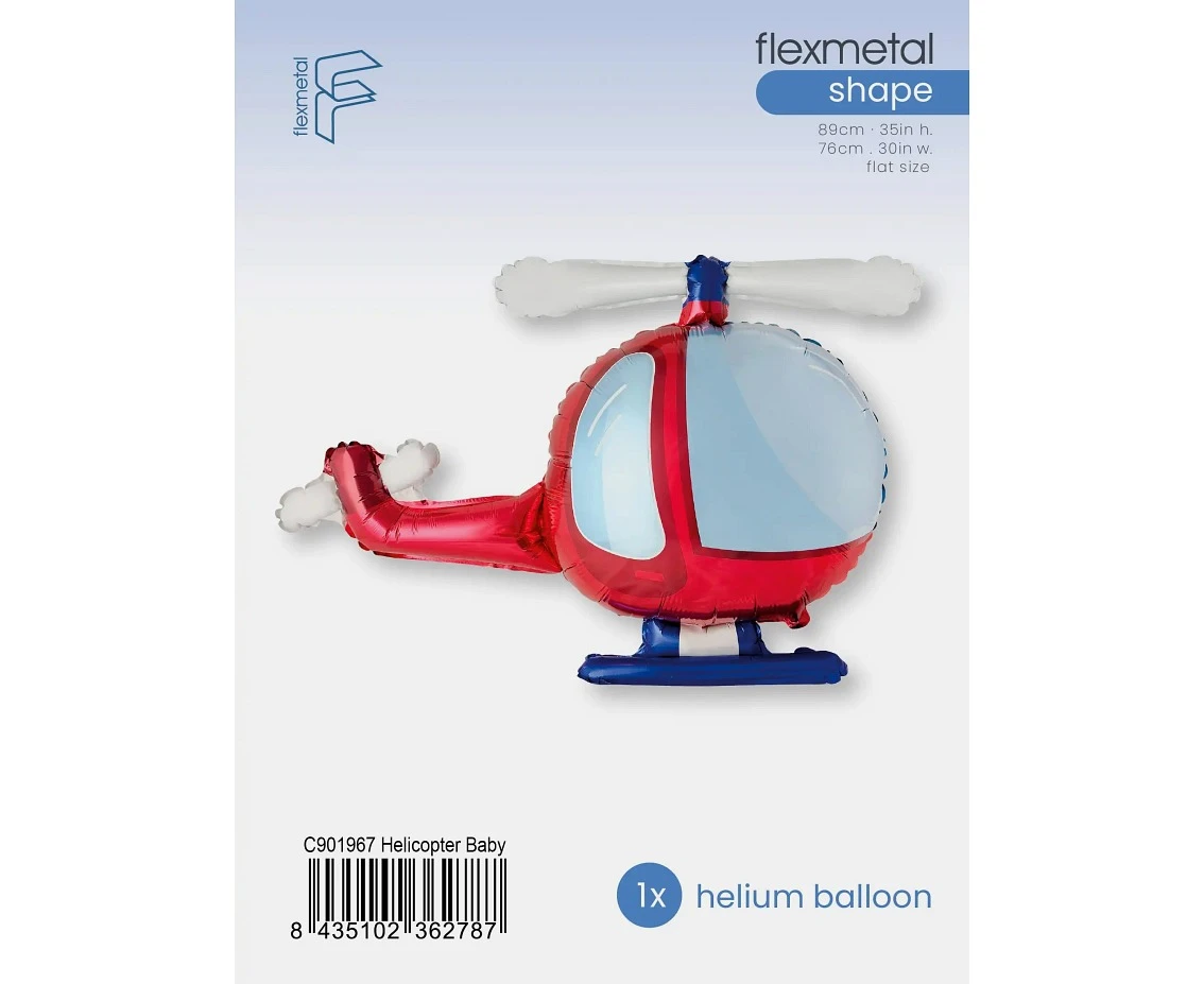 Foil balloon 24" FX - Baby helicopter, packed